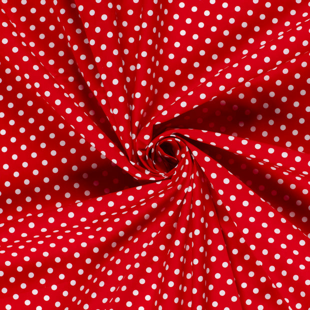 Cotton Poplin fabric Red printed 