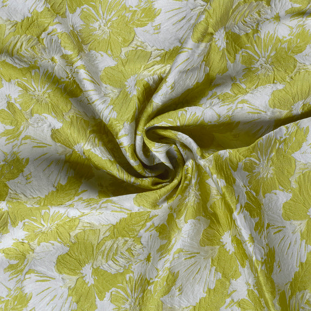 Jacquard fabrik Lime Grün garngefärbt 