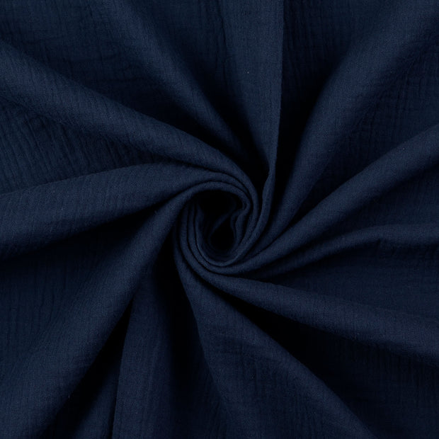 Muslin fabric navy 