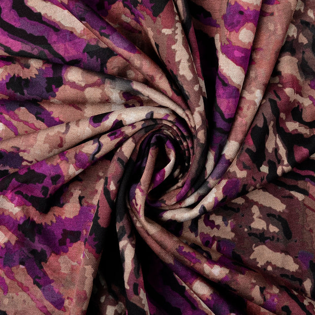 Cotton Jersey fabric Aubergine 