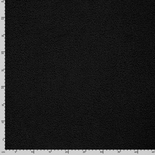 Bouclé tissu Unicolore Noir