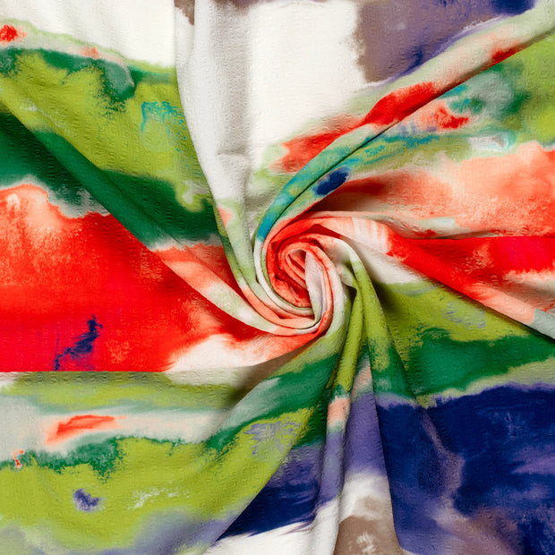 Polyester Bubble fabrik Lime Grün bedruckt 