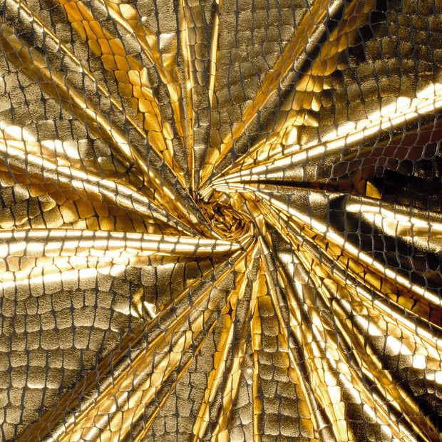 Lamé fabric Crocodiles foiled 