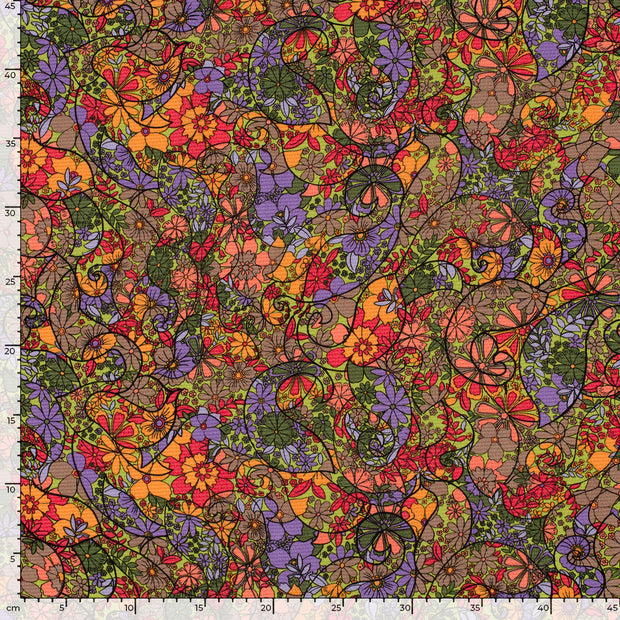 Polyester Bubble tissu fleurs Vert Citron