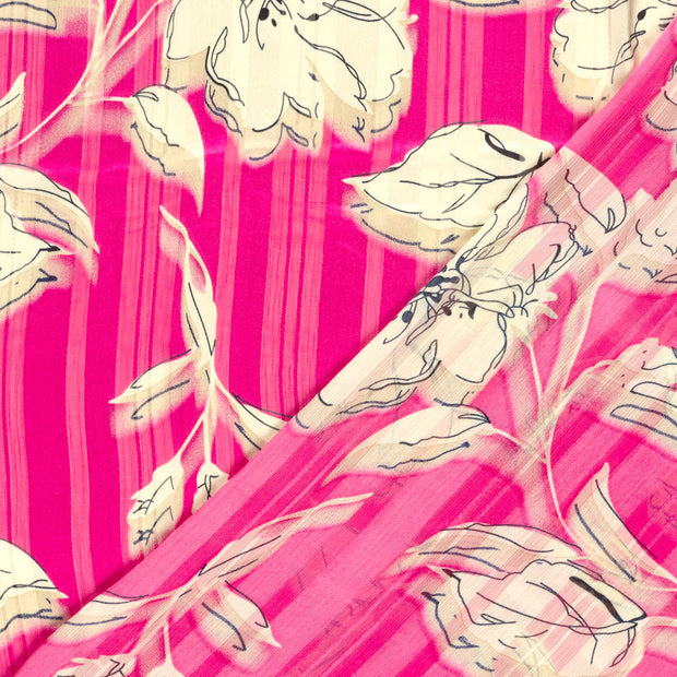 Chiffon fabric Flowers printed 