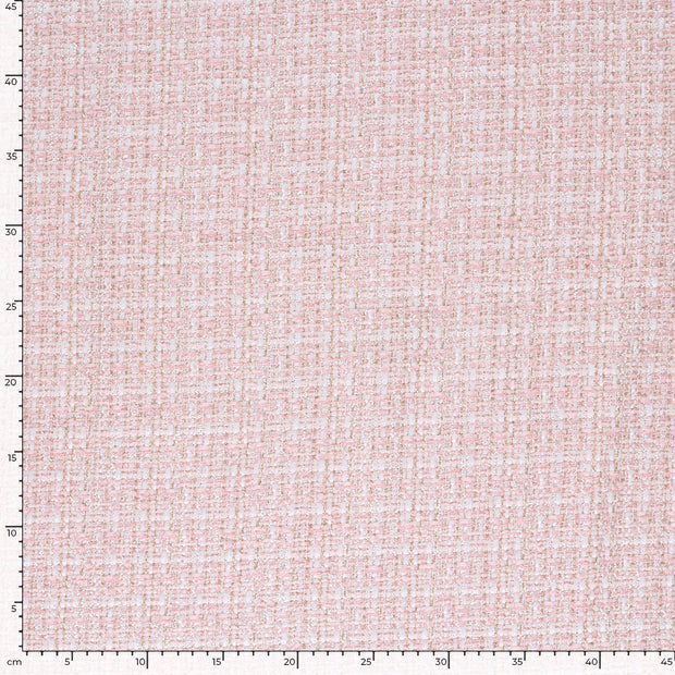 Bouclé fabric Checks Light Pink