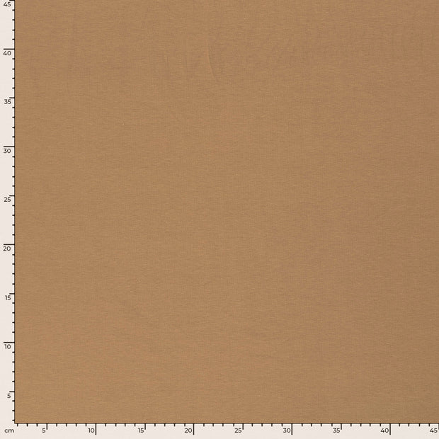 Jersey de Coton GOTS tissu Unicolore Camel