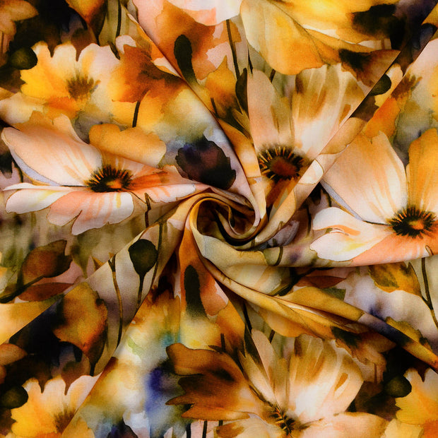 Viscose Poplin fabrik orange 