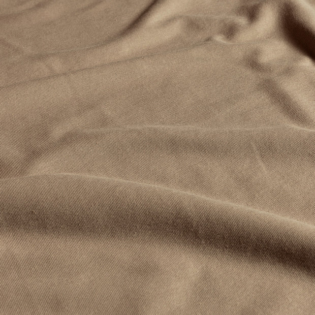 Baumwolle Jersey GOTS fabrik Uni Taupe Grau