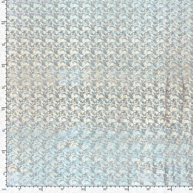 Lamé fabric Snakes Silver