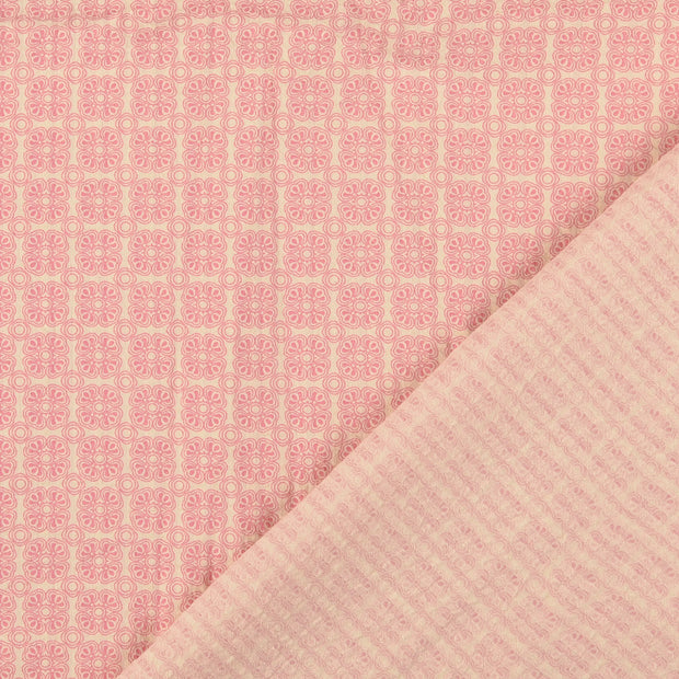Seersucker fabrik Helles Pink 