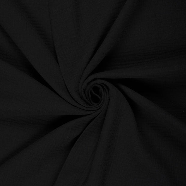Double gaze très large tissu Noir 