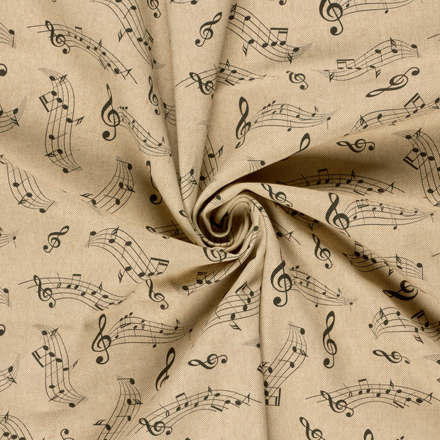 Aspect Lin tissu Beige imprimé numérique 