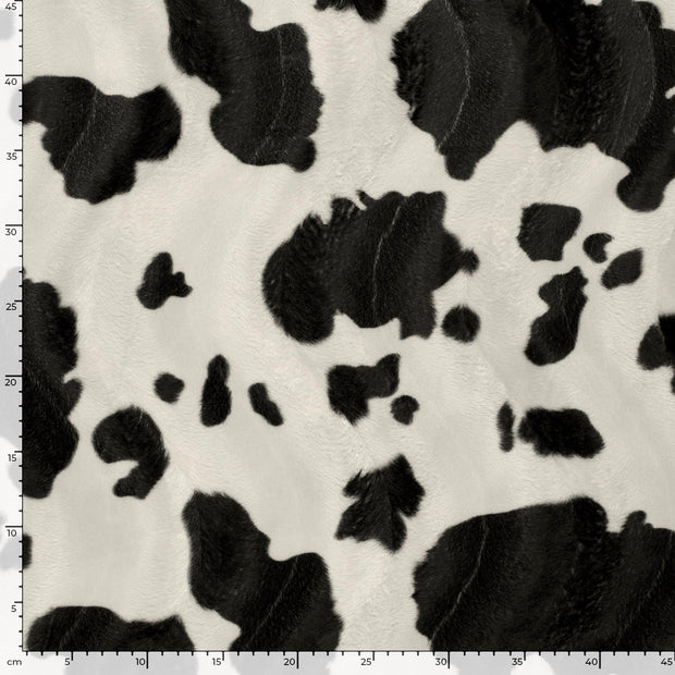 Velours tissu vaches Blanc cassé