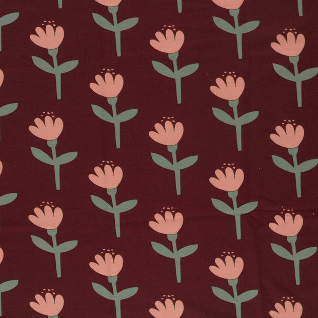 French Terry fabric Red 