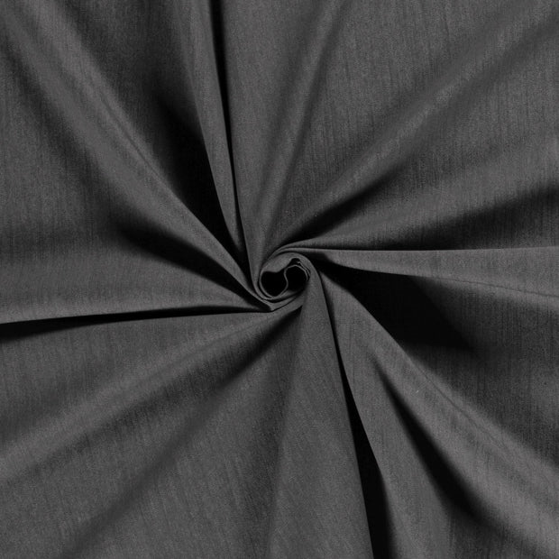 Denim Stretch fabric Dark Grey slub 
