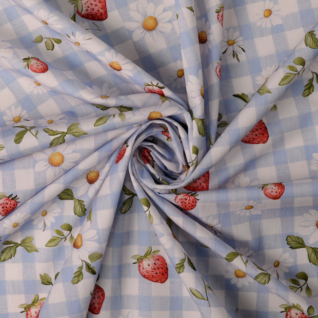Popeline de Coton tissu Bleu bébé 