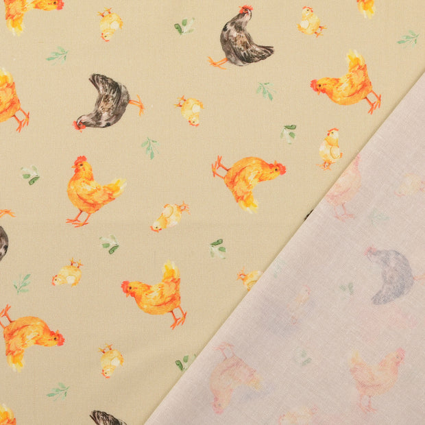 cretonne fabric beige 