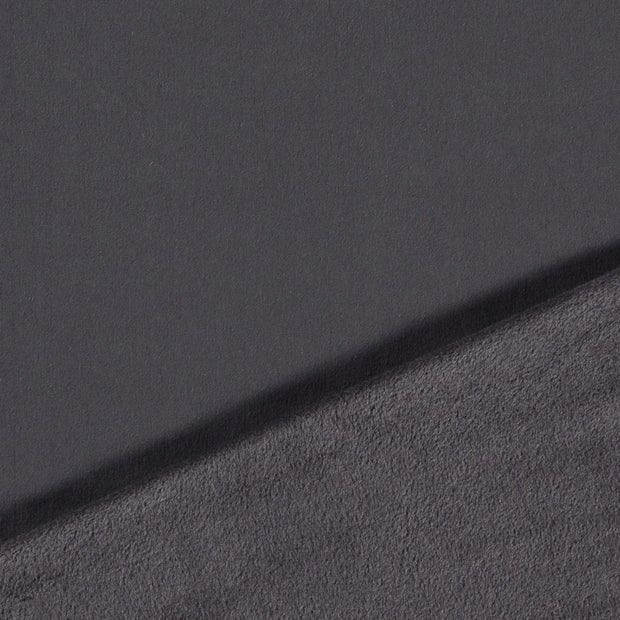 Alphen Fleece fabric Dark Grey 