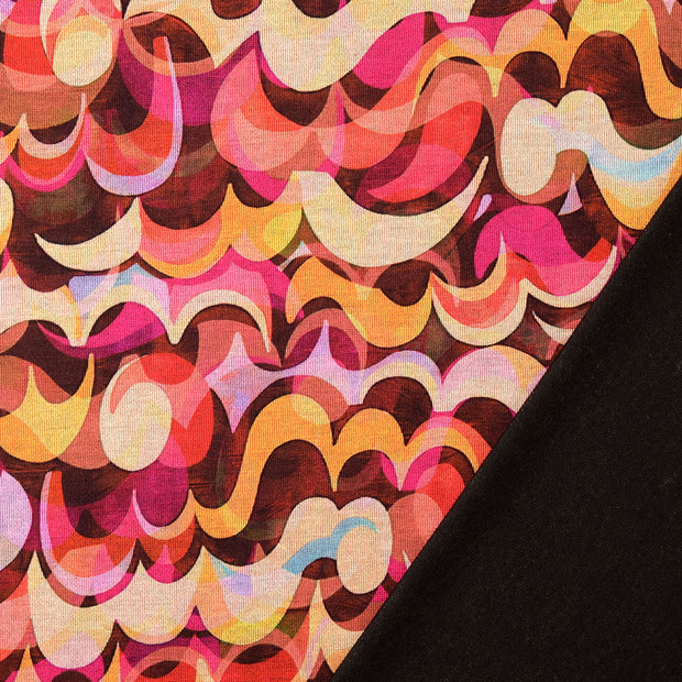 Cotton Jersey fabric Red digital printed 