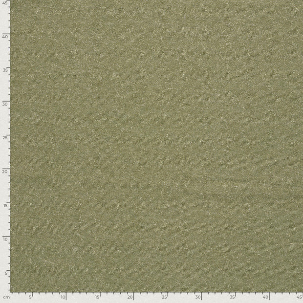 Heavy Knit fabric Melange Khaki Green
