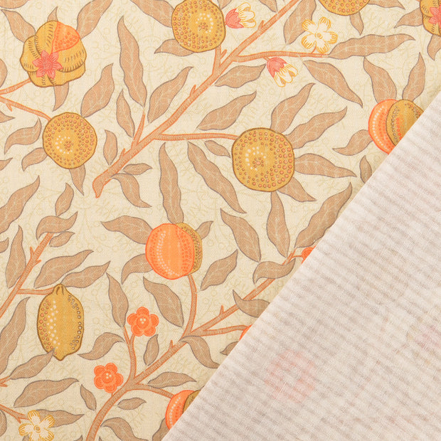 Popeline de Coton tissu Beige 