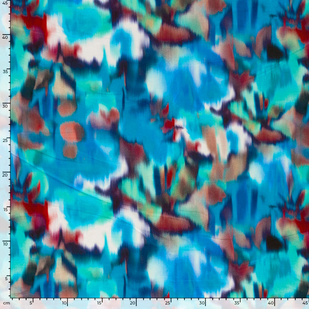 Viscose Jersey fabric Abstract Aqua