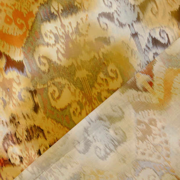 Voile tissu marron imprimé numérique 