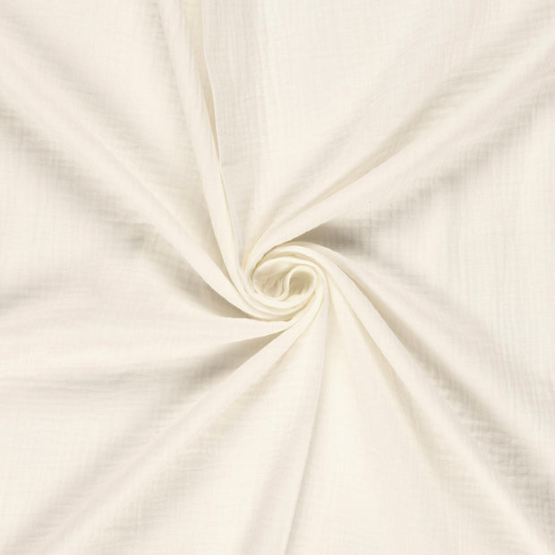 Double Gaze GOTS biologique tissu Blanc cassé 