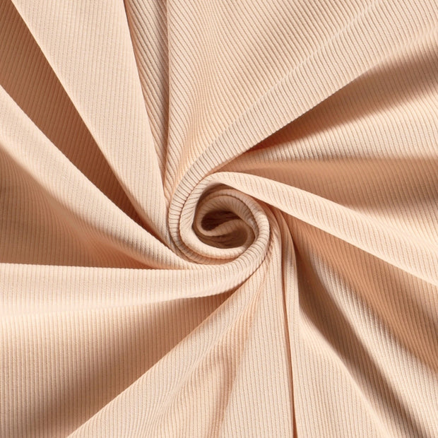 Rib Jersey fabric Unicolour Salmon