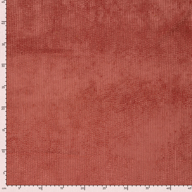 Velours Côtelé 4.5w tissu Unicolore Brique