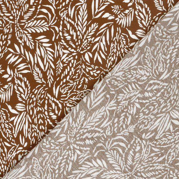 Viscose Nylon Crepe fabric Leaves printed 