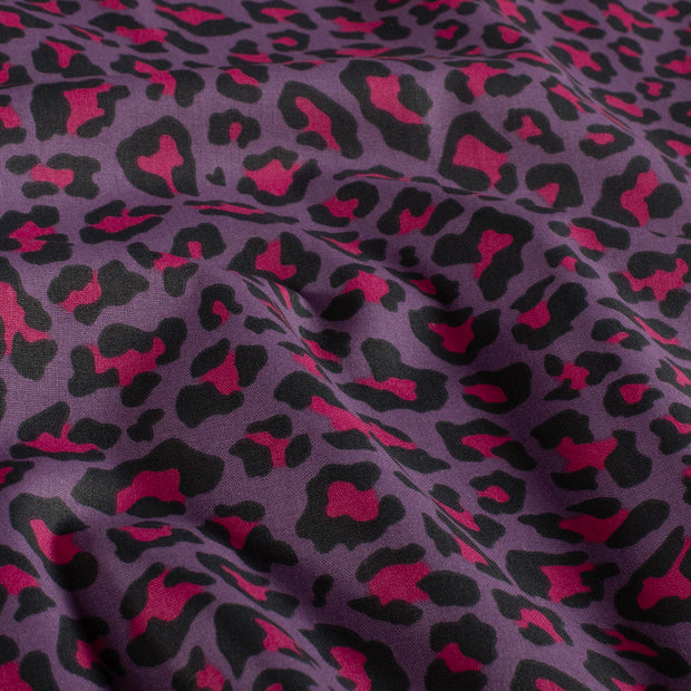 Cotton Poplin fabric Panther Purple