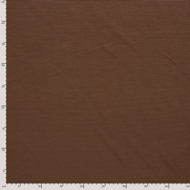 Ottoman jersey tissu Unicolore Rouiller