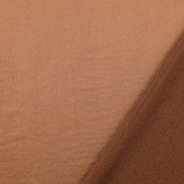 satin tissu marron 