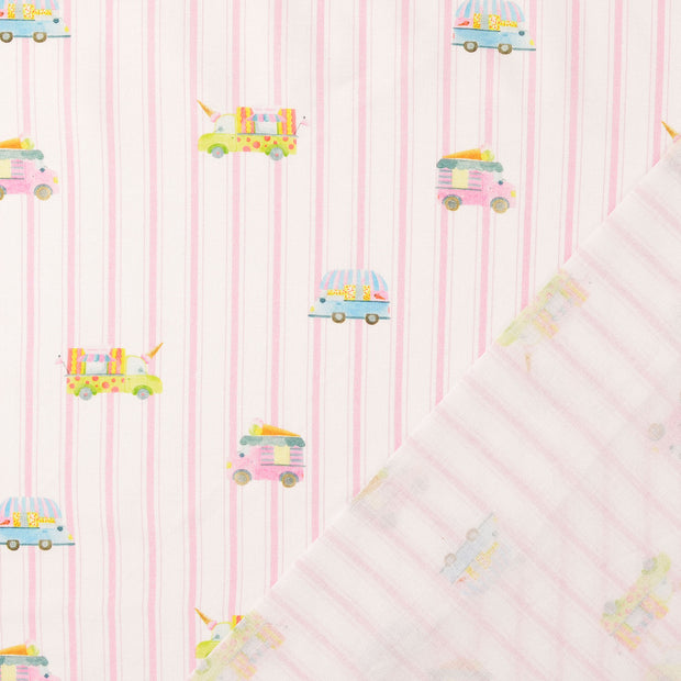 Cretonne tissu Rose clair imprimé numérique 