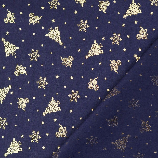  tissu Bleu Marine imprimé 