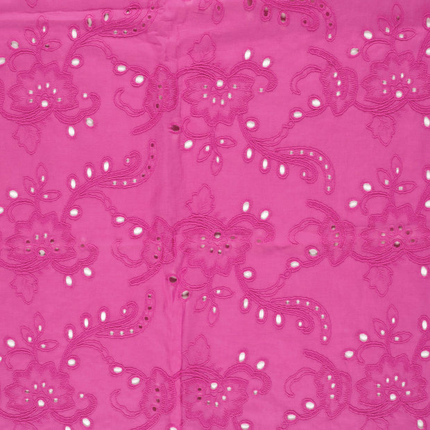 Popeline de Coton tissu Rose mat 