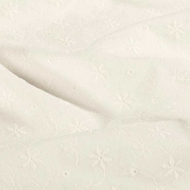 Popeline de Coton tissu étoiles Blanc cassé