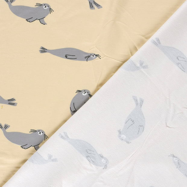 French Terry fabric Animals brushed and digital printed 
