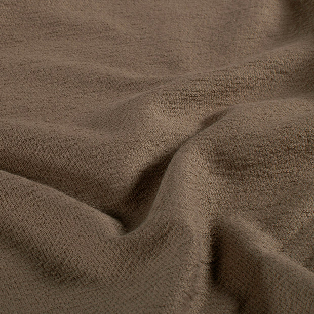 Terry Crepe fabric Unicolour Brown Taupe