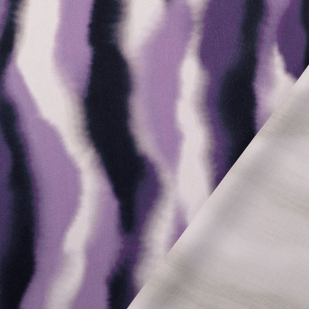 Viscose Satin tissu fuchsia imprimé numérique 