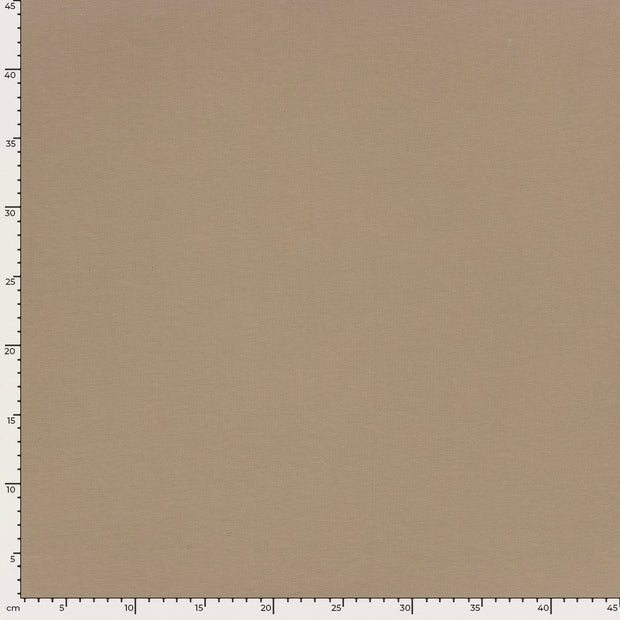 French Terry GOTS fabrik Uni Taupe Grau