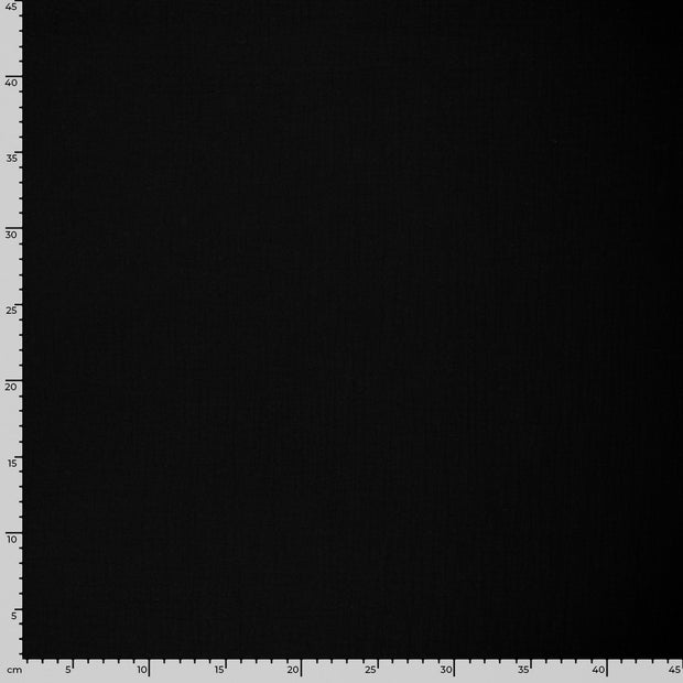 Double Gaze GOTS biologique tissu Unicolore Noir