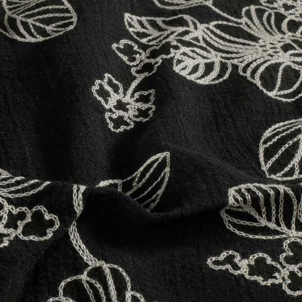  fabric Flowers Black