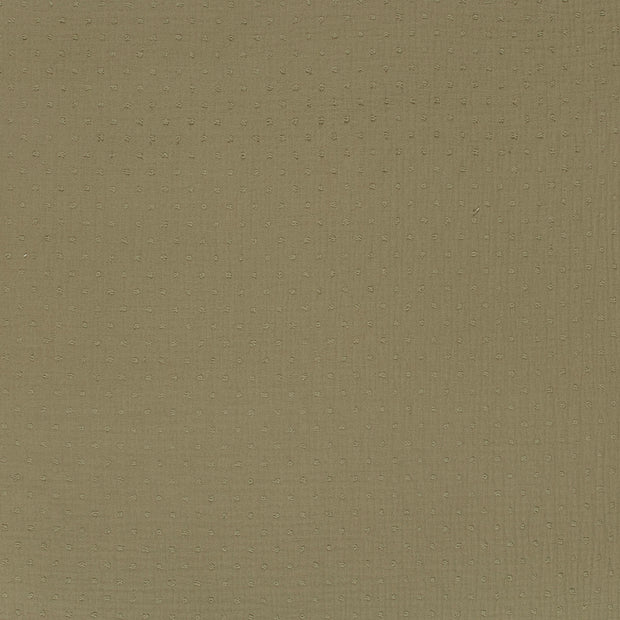 Muslin fabric Olive Green matte 