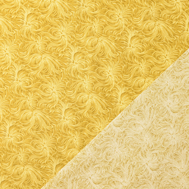 Popeline de Coton tissu Jaune 