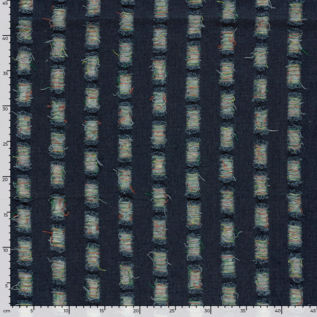 Denim fabric Abstract Navy