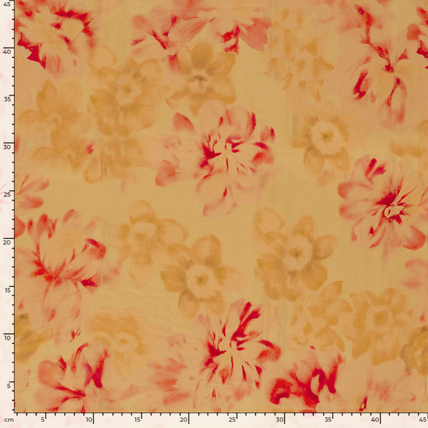 Viscose Satin tissu Abstrait Camel