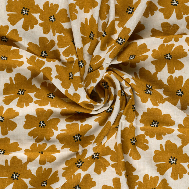  fabric Oker printed 